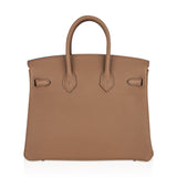 Hermes Birkin 25 Bag in Chai Togo Leather with Gold Hardware