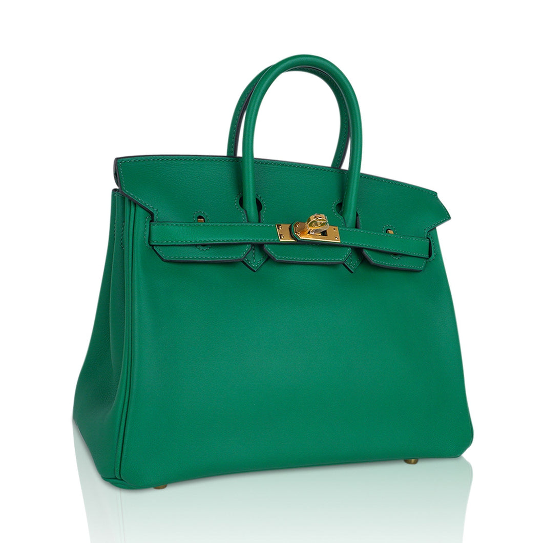 Hermes Birkin 25 Bag in Cactus Swift Leather with Gold Hardware