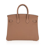 Hermes Birkin 25 Bag Chai Togo Leather with Palladium Hardware