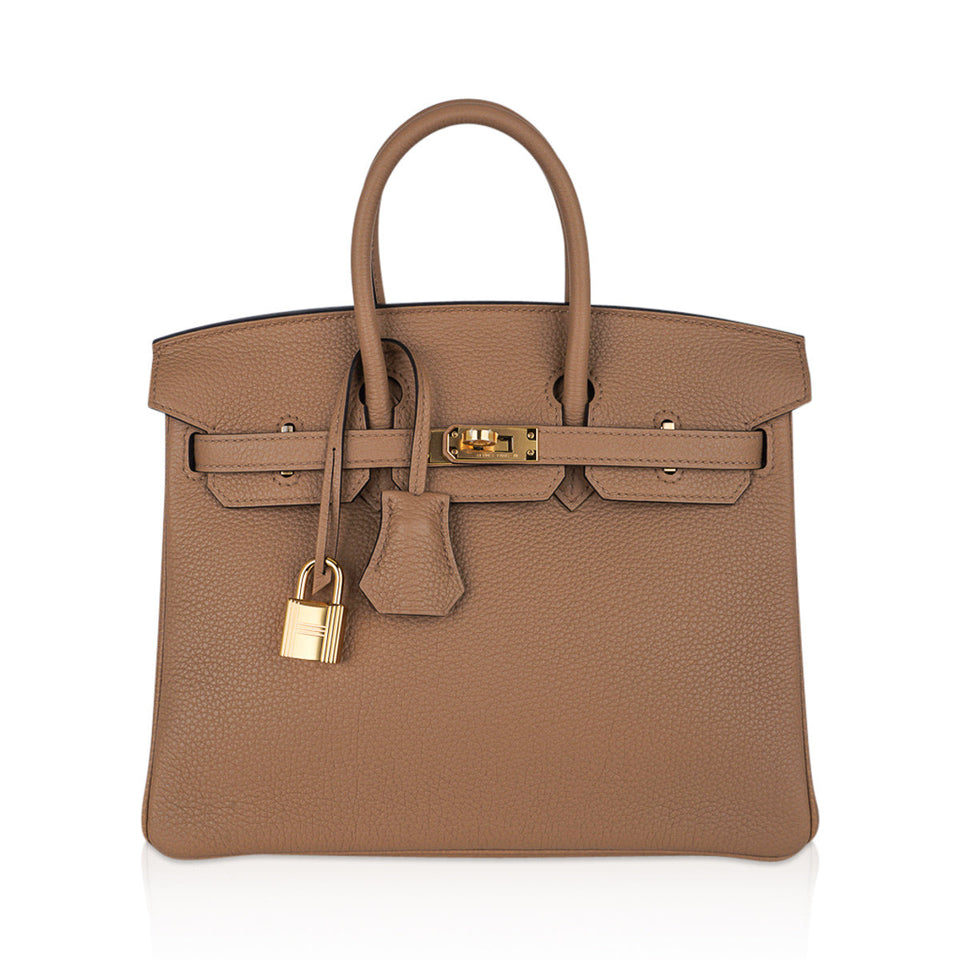 Hermes Birkin 25 Bag in Chai Togo Leather with Gold Hardware