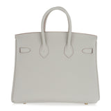 Hermes Birkin 25 Bag Gris Perle Togo Gold Hardware