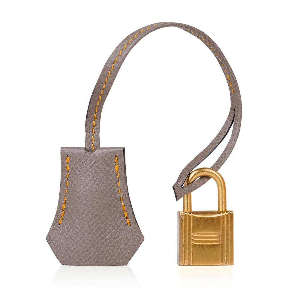 Hermes Birkin HSS 25 Bag Jaune Ambre / Gris Asphalte Gold Hardware