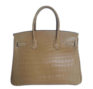 Hermes Birkin 30 Bag Paille Niloticus Crocodile