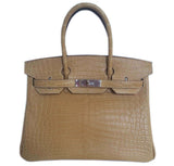 Hermes Birkin 30 Bag Paille Niloticus Crocodile