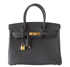 Hermes Birkin 30 Plomb Togo Bag Gold Hardware