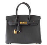 Hermes Birkin 30 Plomb Togo Bag Gold Hardware