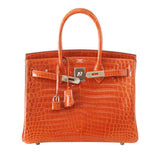 Hermes Birkin 30 Potiron Niloticus Crocodile Bag