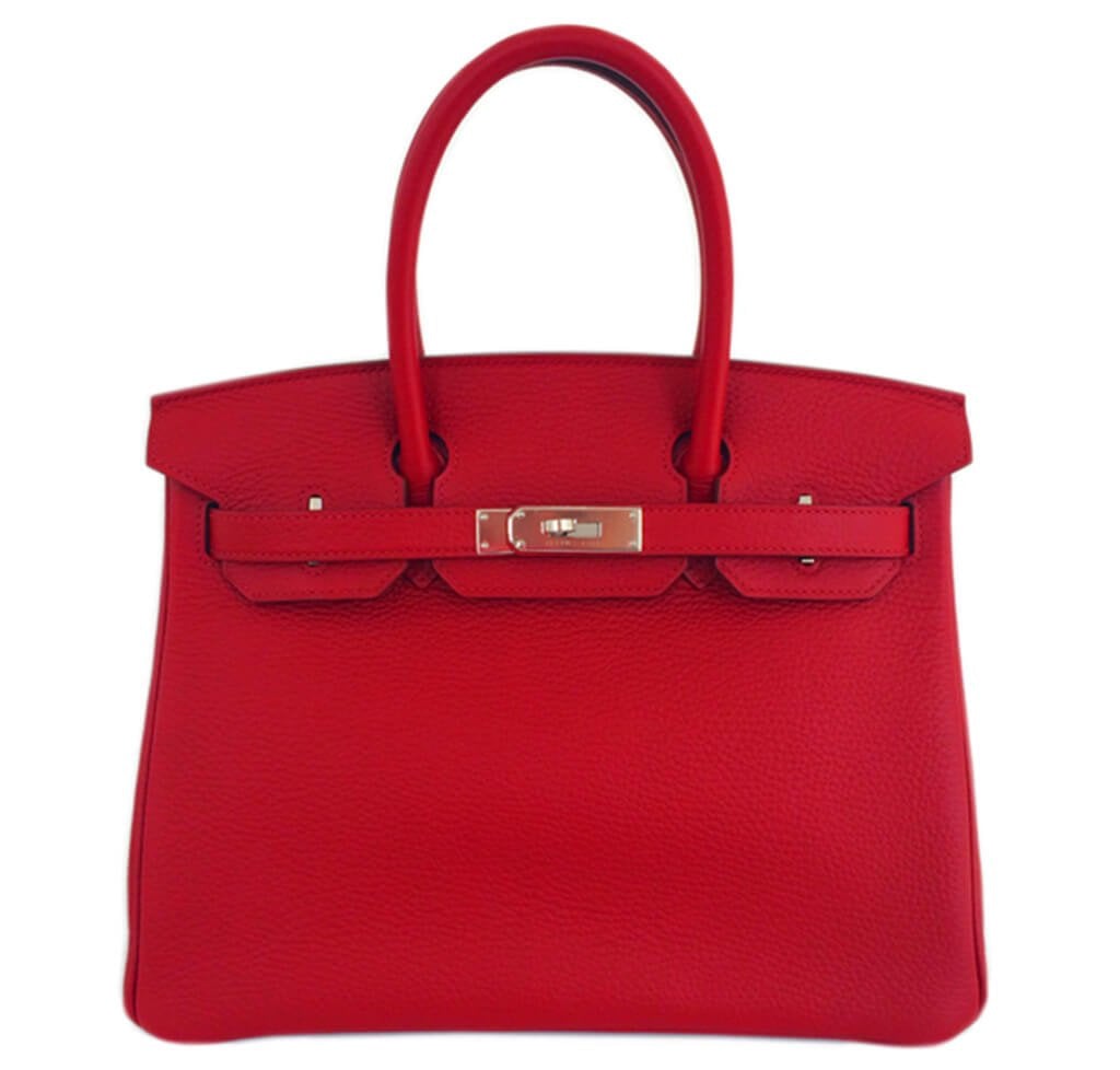 Hermes Birkin 30 Rouge Garance Bag Togo