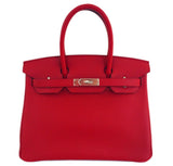 Hermes Birkin 30 Rouge Garance Bag Togo
