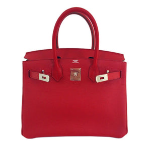 Hermes Birkin 30 Rouge Garance Bag Togo
