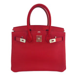 Hermes Birkin 30 Rouge Garance Bag Togo