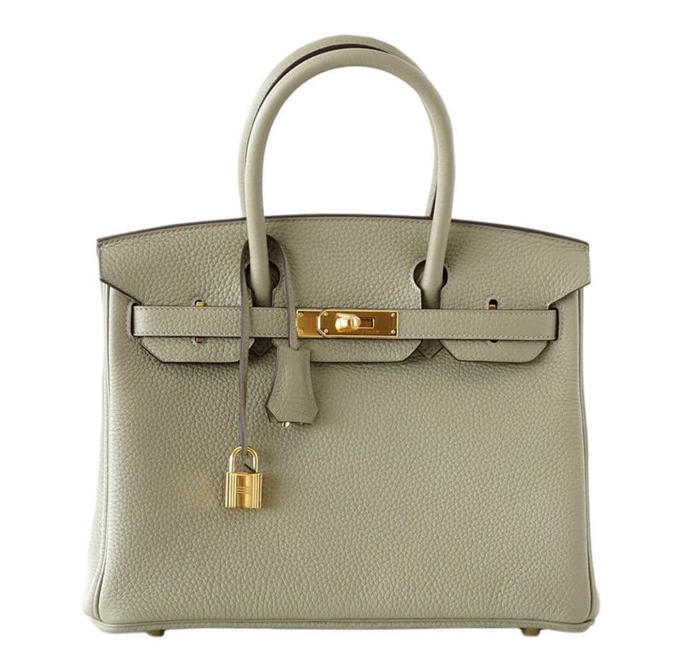 Hermes Birkin 30 Bag Sage Clemence Leather