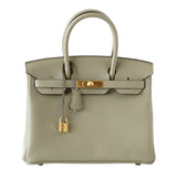 Hermes Birkin 30 Bag Sage Clemence Leather