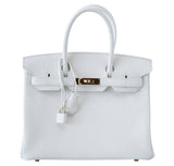 Hermes Birkin 30 White Bag