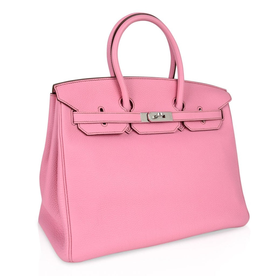 Hermes Birkin 35 Bag rare 5P Pink Togo Palladium Hardware