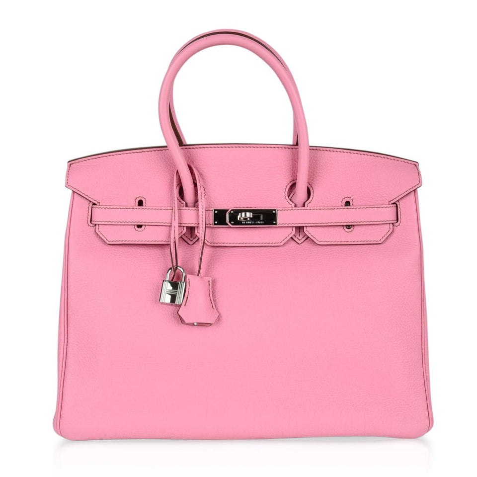 Hermes Birkin 35 Bag rare 5P Pink Togo Palladium Hardware