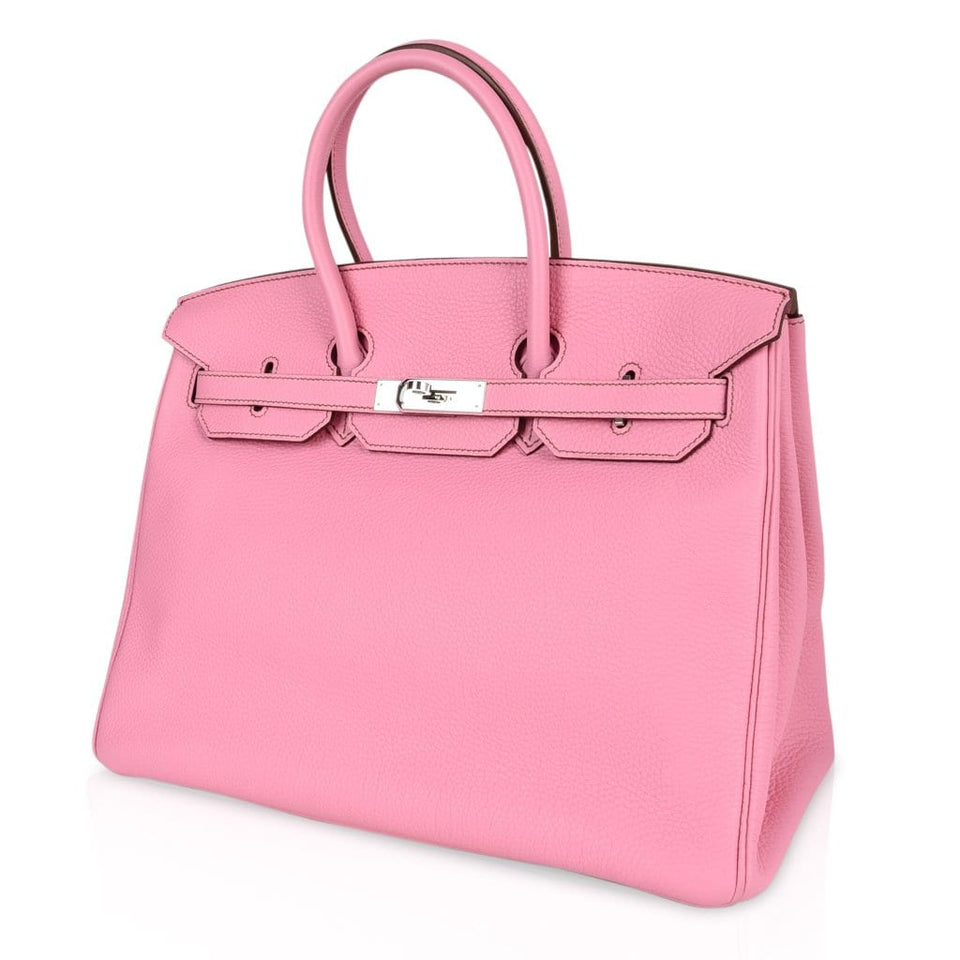 Hermes Birkin 35 Bag rare 5P Pink Togo Palladium Hardware