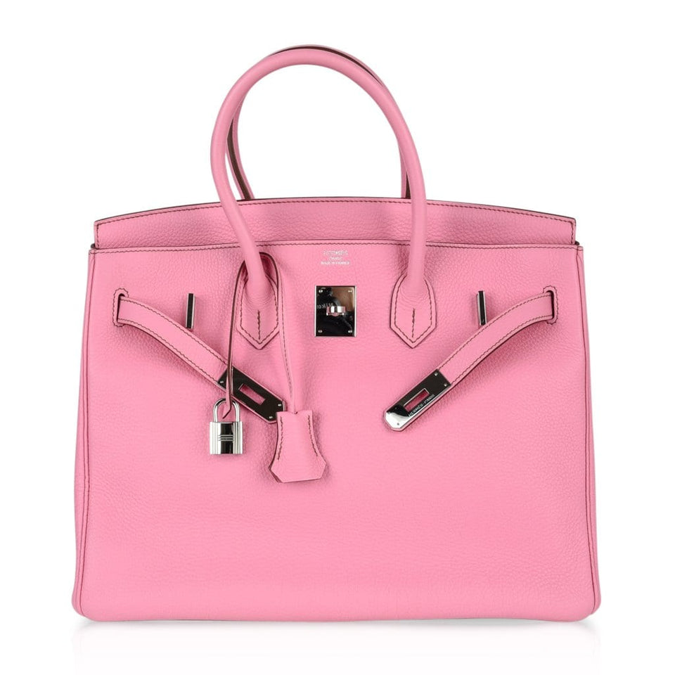 Hermes Birkin 35 Bag rare 5P Pink Togo Palladium Hardware