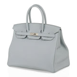 Hermes Birkin 35 Bag Blue Bleu Pale Togo Palladium Hardware