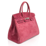 Hermes Birkin 35 Bag Fuchsia Pink Doblis Palladium Rare