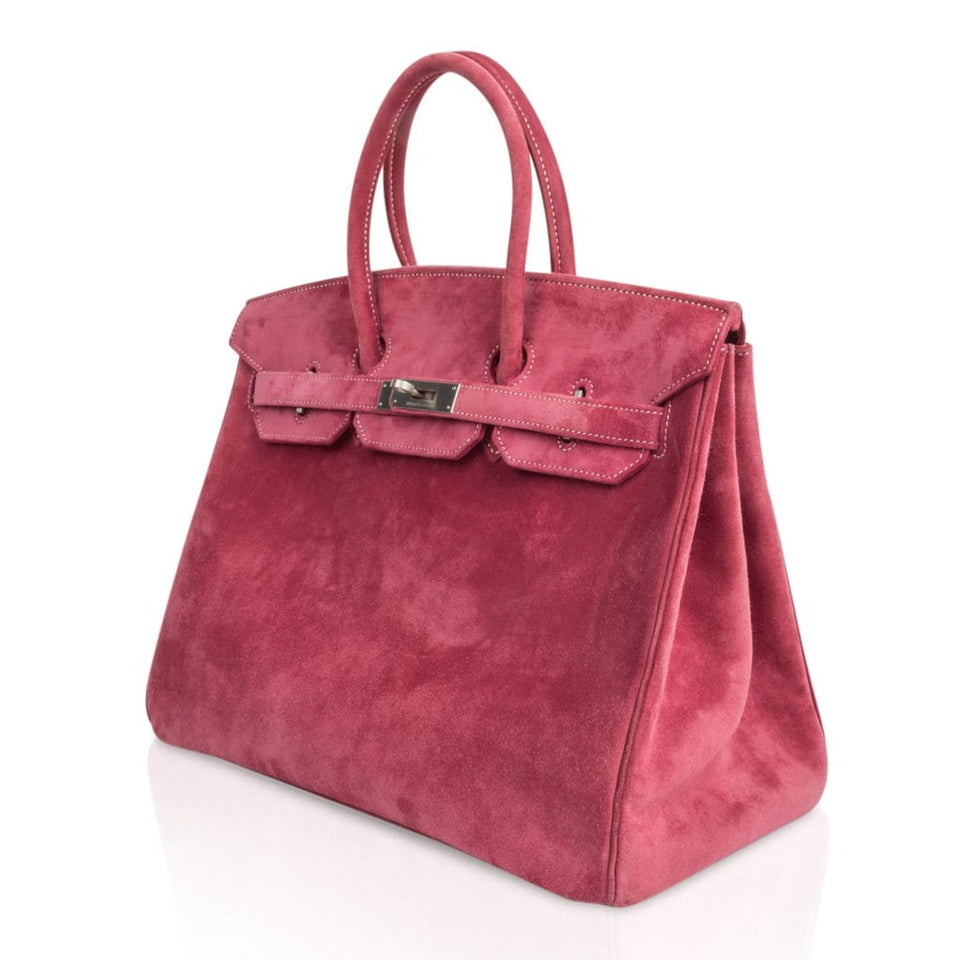 Hermes Birkin 35 Bag Fuchsia Pink Doblis Palladium Rare