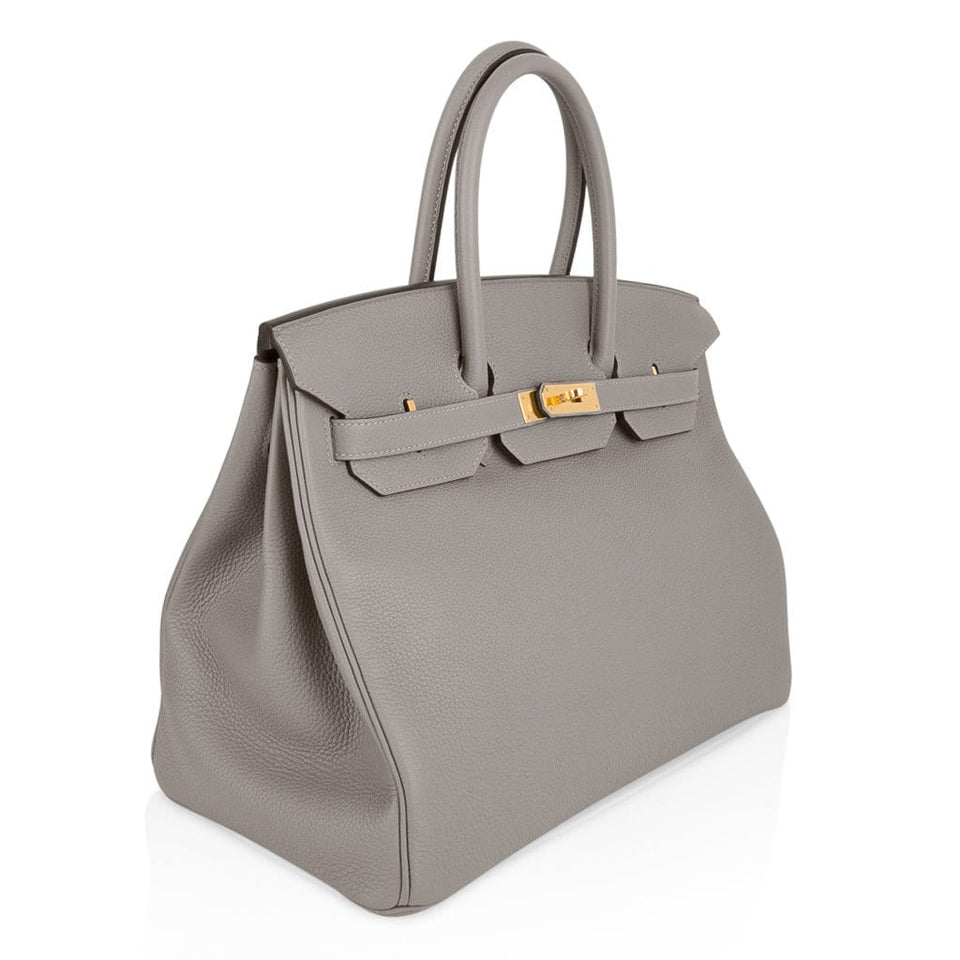 Hermes Birkin 35 Bag Gris Asphalte Togo Gold Hardware