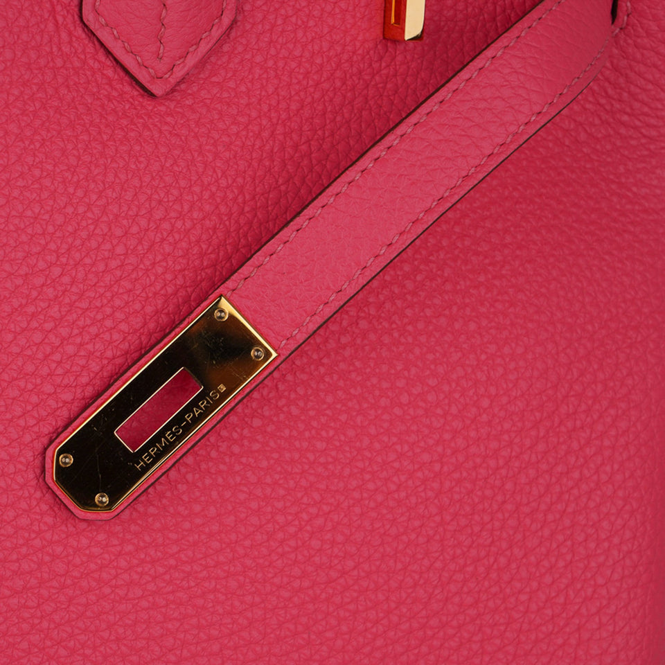 Hermes Birkin 35 Bag Rose Lipstick Pink Togo Gold Hardware