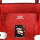 Hermes Birkin 35 Bag Rouge Casaque Lipstick Red Epsom Palladium new