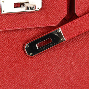 Hermes Birkin 35 Bag Rouge Casaque Lipstick Red Epsom Palladium new