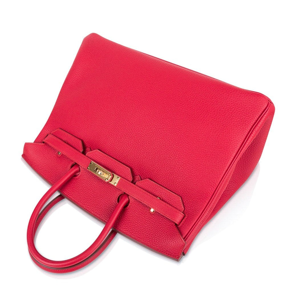 Hermes Birkin 35 Bag Vermillion Red Togo Leather with Gold Hardware