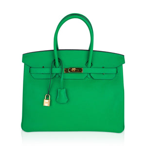 Hermes Birkin 35 Bag Bamboo Togo Leather with Gold Hardware