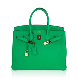 Hermes Birkin 35 Bag Bamboo Togo Leather with Gold Hardware