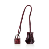 Hermes Birkin 35 Bag Bordeaux Porosus Crocodile with Palladium Hardware