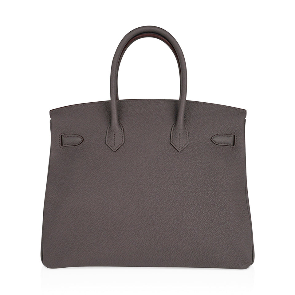 Hermes Birkin 35 Bag Etain Togo Leather with Palladium Hardware