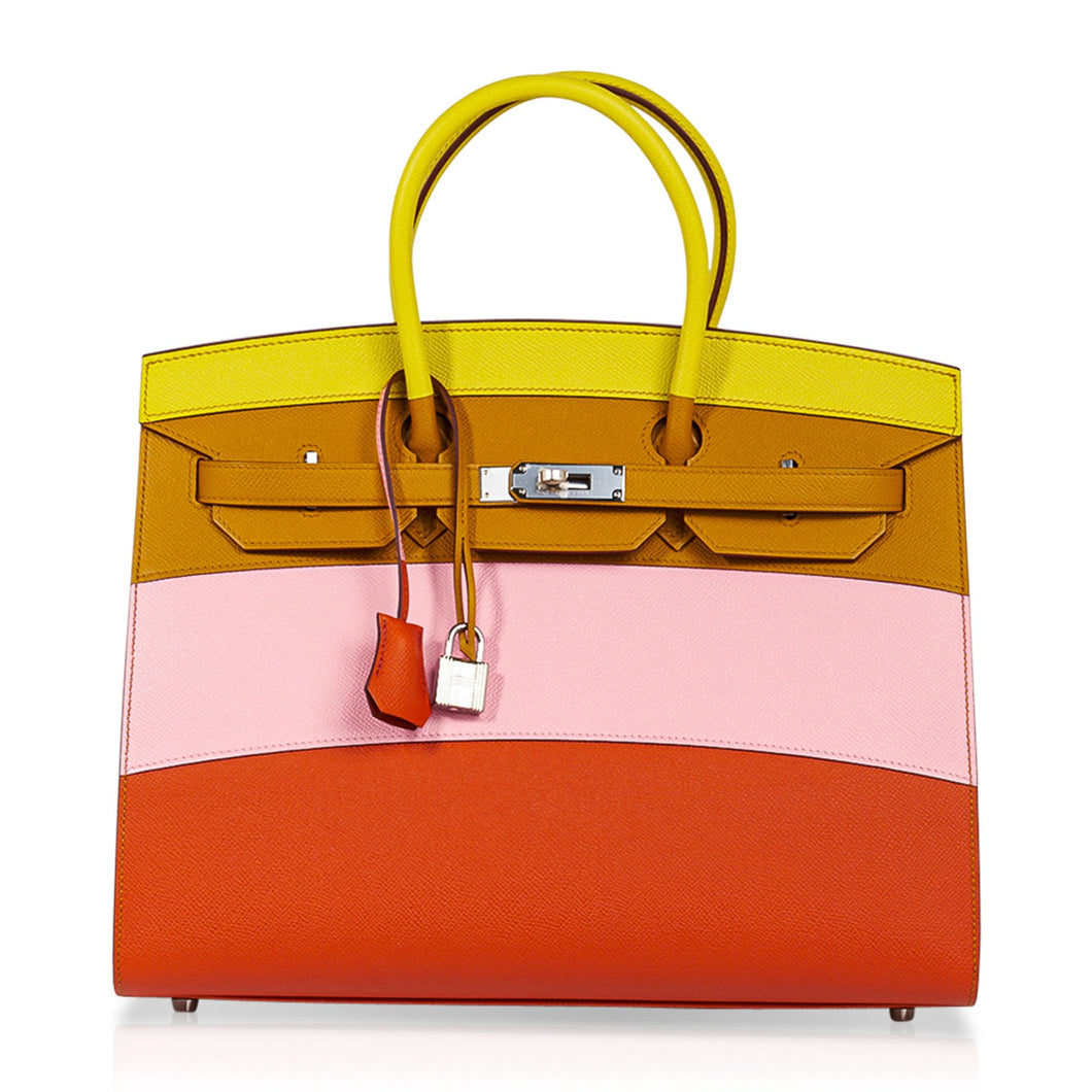 Hermes Sunrise Rainbow Sellier Birkin 35 Limited Edition Bag