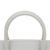 Hermes Birkin 35 Bag Toile White Swift Leather with Palladium Hardware