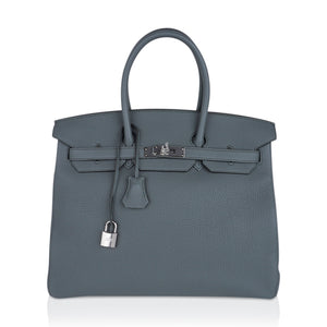 Hermes Birkin 35 Bag Vert Amande Togo Leather with Palladium Hardware