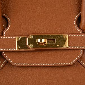 Hermes Birkin 35 Bag Coveted Gold Togo Gold Hardware