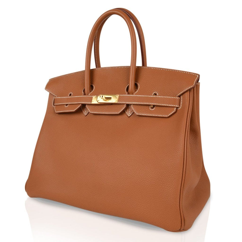 Hermes Birkin 35 Bag Coveted Gold Togo Gold Hardware