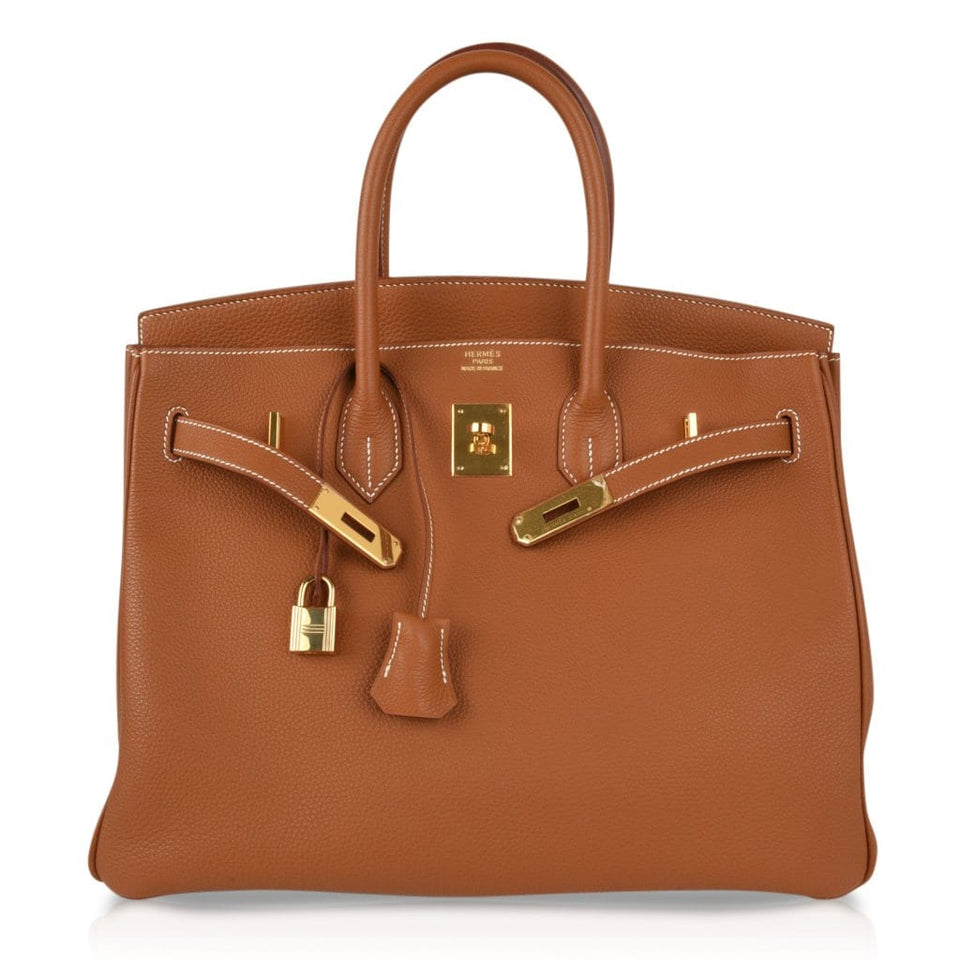 Hermes Birkin 35 Bag Coveted Gold Togo Gold Hardware