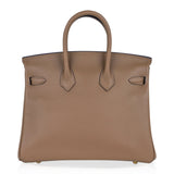 Hermes Birkin 25 Beige De Weimar Veau Jonathan Leather Gold Hardware