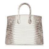 Hermes Birkin 35 Himalaya Blanc Crocodile Palladium Hardware