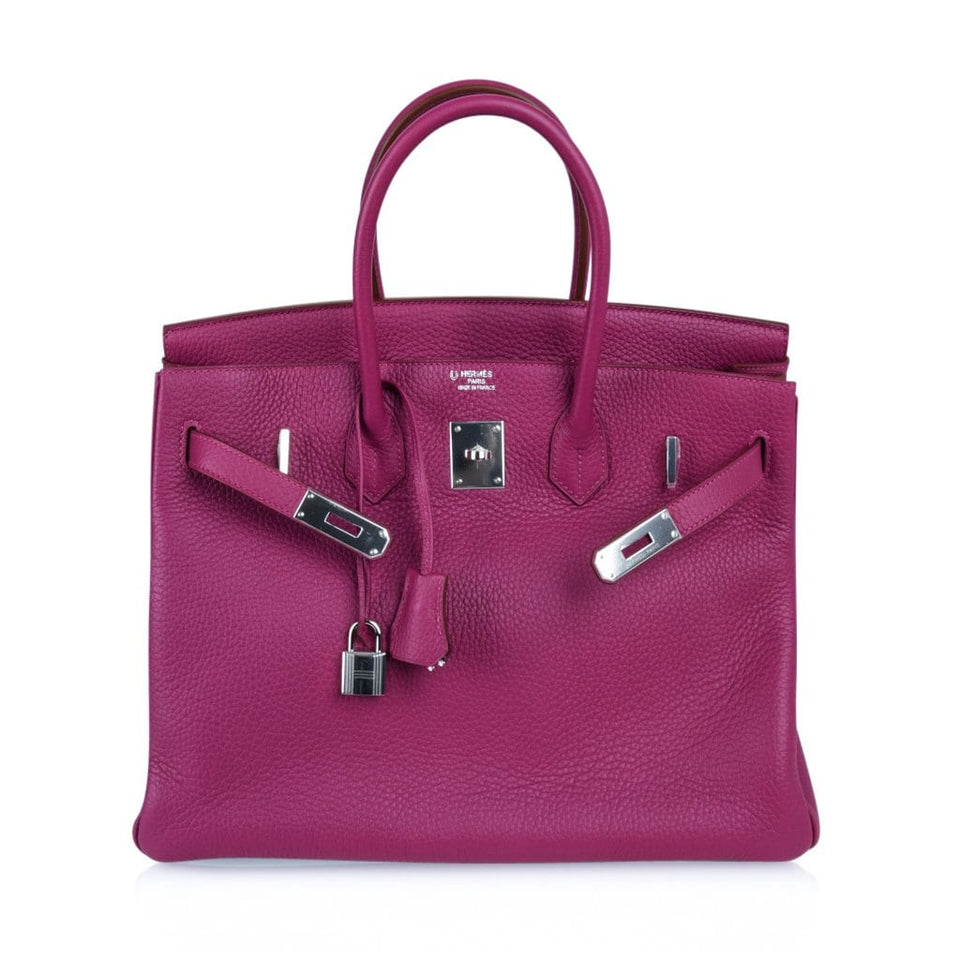 Hermes Birkin HSS 35 Bag Rare Pink Tosca Special Order Clemence Palladium