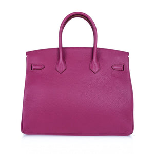 Hermes Birkin HSS 35 Bag Rare Pink Tosca Special Order Clemence Palladium