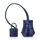 Hermes Limited Edition Birkin 25 Bag Sellier Indigo Aizome Porosus Crocodile with Palladium Hardware