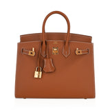 Hermes Birkin 25 Bag Sellier Gold Epsom Leather with Gold Hardware