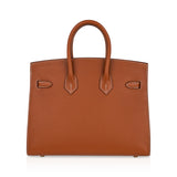 Hermes Birkin 25 Sellier Gold Bag Veau Madame Leather Gold Hardware