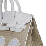 Hermes Limited Edition Birkin 20 Faubourg Sellier Bag Neige (Snow) White Matte Alligator