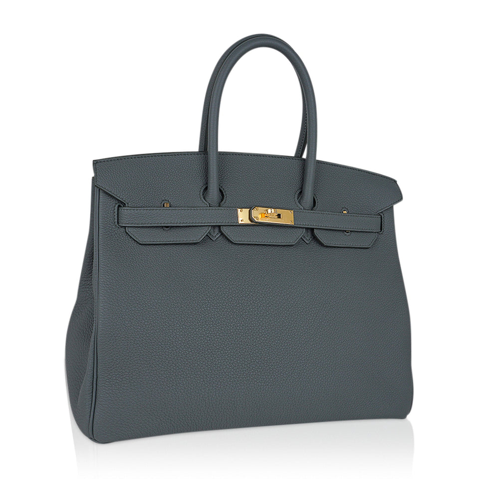 Hermes Birkin 35 Bag Vert Amande Togo Leather with Gold Hardware