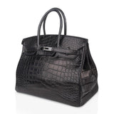 Hermes Birkin 35 Bag So Black Limited Edition Matte Black Alligator